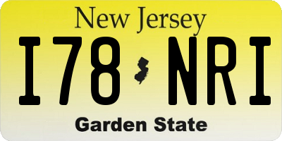 NJ license plate I78NRI