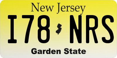 NJ license plate I78NRS