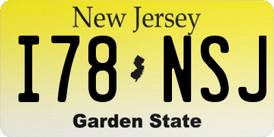 NJ license plate I78NSJ