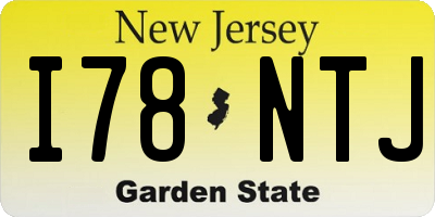 NJ license plate I78NTJ