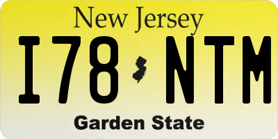 NJ license plate I78NTM