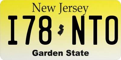 NJ license plate I78NTO