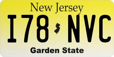 NJ license plate I78NVC