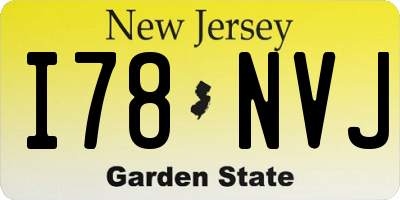 NJ license plate I78NVJ