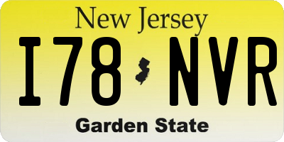 NJ license plate I78NVR