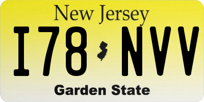 NJ license plate I78NVV