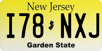 NJ license plate I78NXJ
