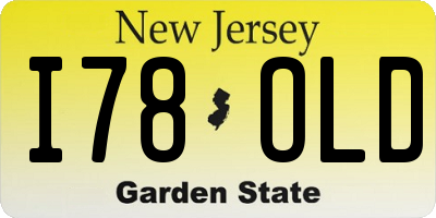 NJ license plate I78OLD