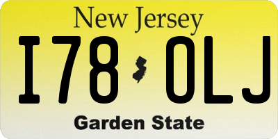 NJ license plate I78OLJ