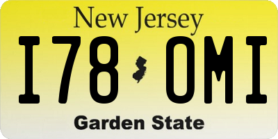 NJ license plate I78OMI