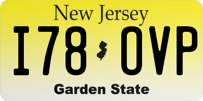 NJ license plate I78OVP