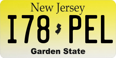 NJ license plate I78PEL
