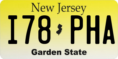 NJ license plate I78PHA
