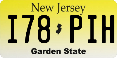 NJ license plate I78PIH