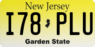 NJ license plate I78PLU