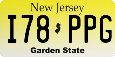 NJ license plate I78PPG