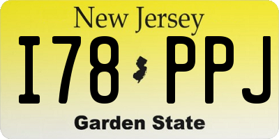 NJ license plate I78PPJ