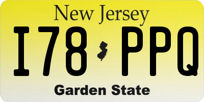 NJ license plate I78PPQ