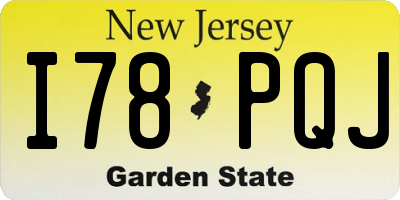 NJ license plate I78PQJ