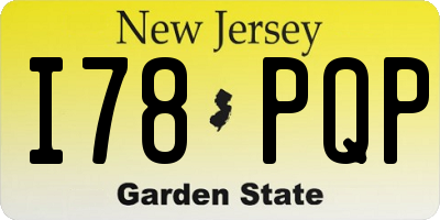 NJ license plate I78PQP