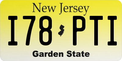 NJ license plate I78PTI