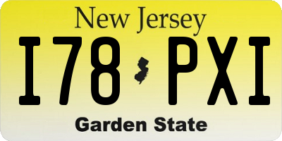 NJ license plate I78PXI