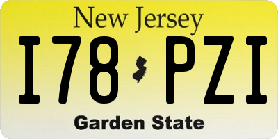 NJ license plate I78PZI