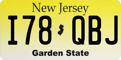 NJ license plate I78QBJ