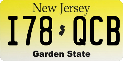 NJ license plate I78QCB