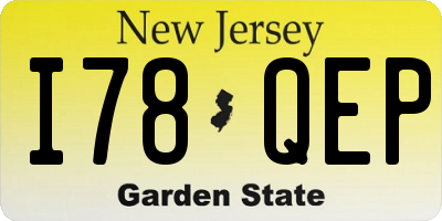 NJ license plate I78QEP