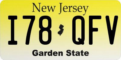 NJ license plate I78QFV