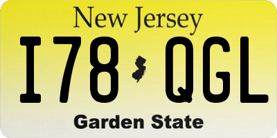 NJ license plate I78QGL