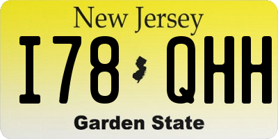 NJ license plate I78QHH