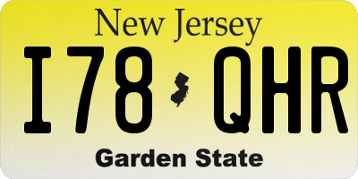 NJ license plate I78QHR