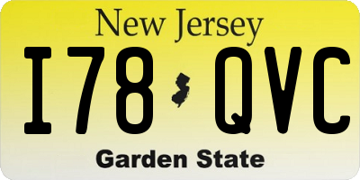 NJ license plate I78QVC