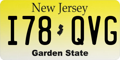 NJ license plate I78QVG