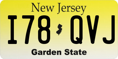 NJ license plate I78QVJ