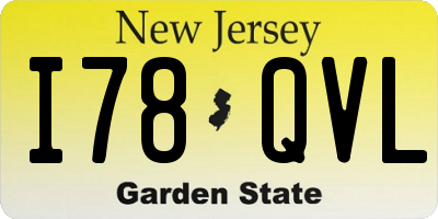 NJ license plate I78QVL