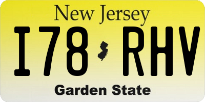 NJ license plate I78RHV