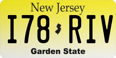 NJ license plate I78RIV