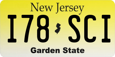 NJ license plate I78SCI
