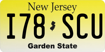 NJ license plate I78SCU