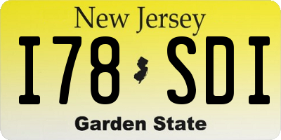 NJ license plate I78SDI