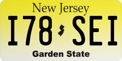 NJ license plate I78SEI