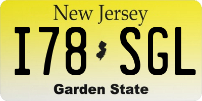 NJ license plate I78SGL