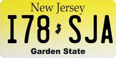 NJ license plate I78SJA