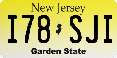 NJ license plate I78SJI