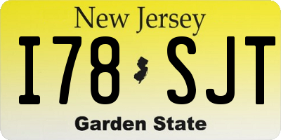 NJ license plate I78SJT