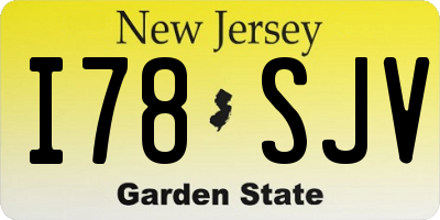 NJ license plate I78SJV