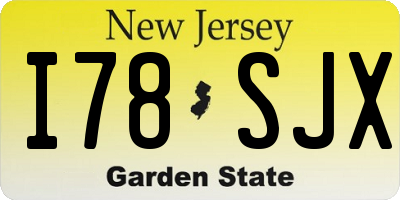 NJ license plate I78SJX
